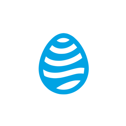 Striped Egg Logo #00a3e4