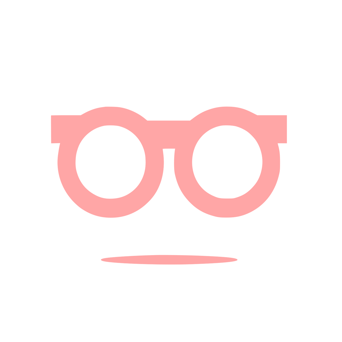 Eyeglasses Symbol Logo #ffa6a6