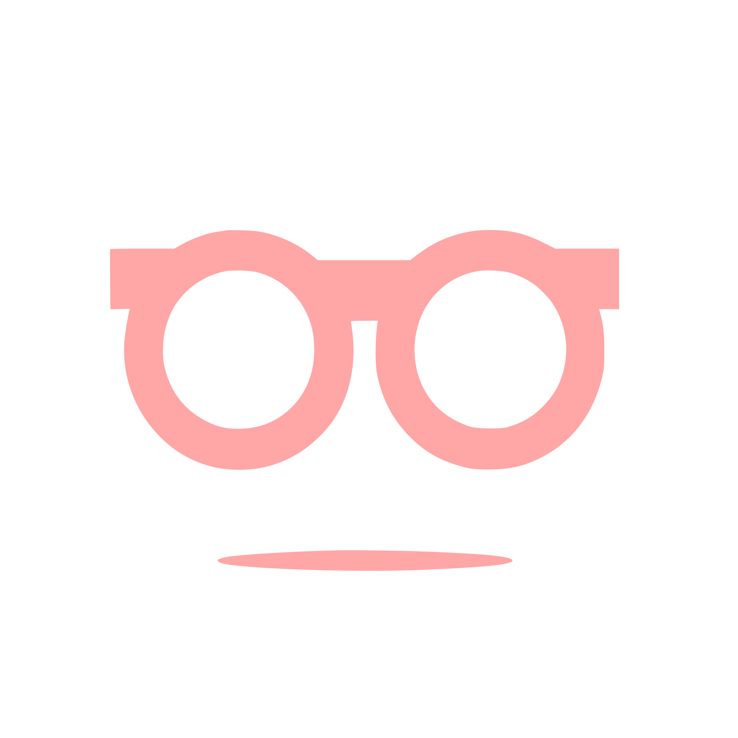 Eyeglasses Symbol Logo #ffa6a6