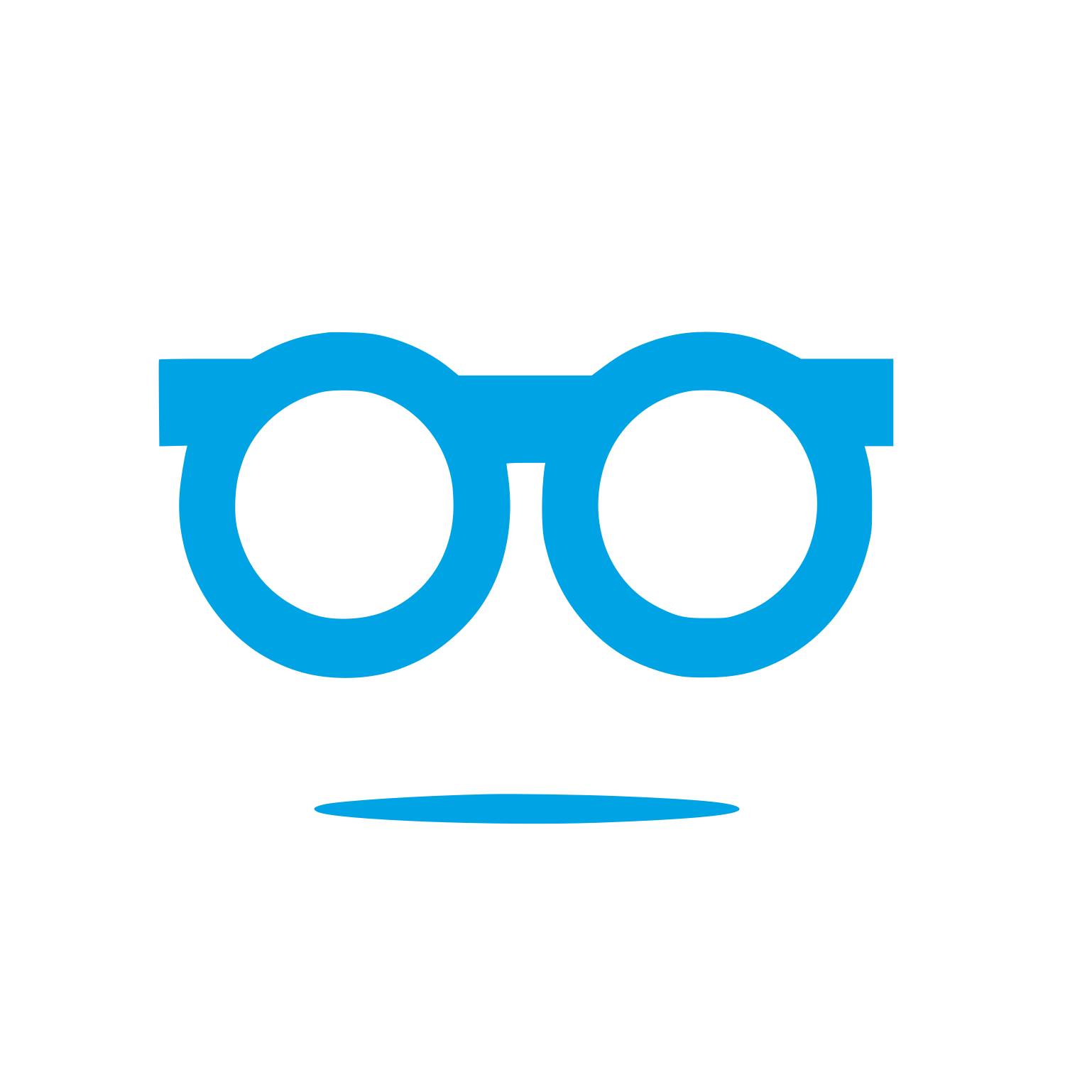 Eyeglasses Symbol Logo #00a3e4