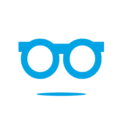 Eyeglasses Symbol Logo #00a3e4