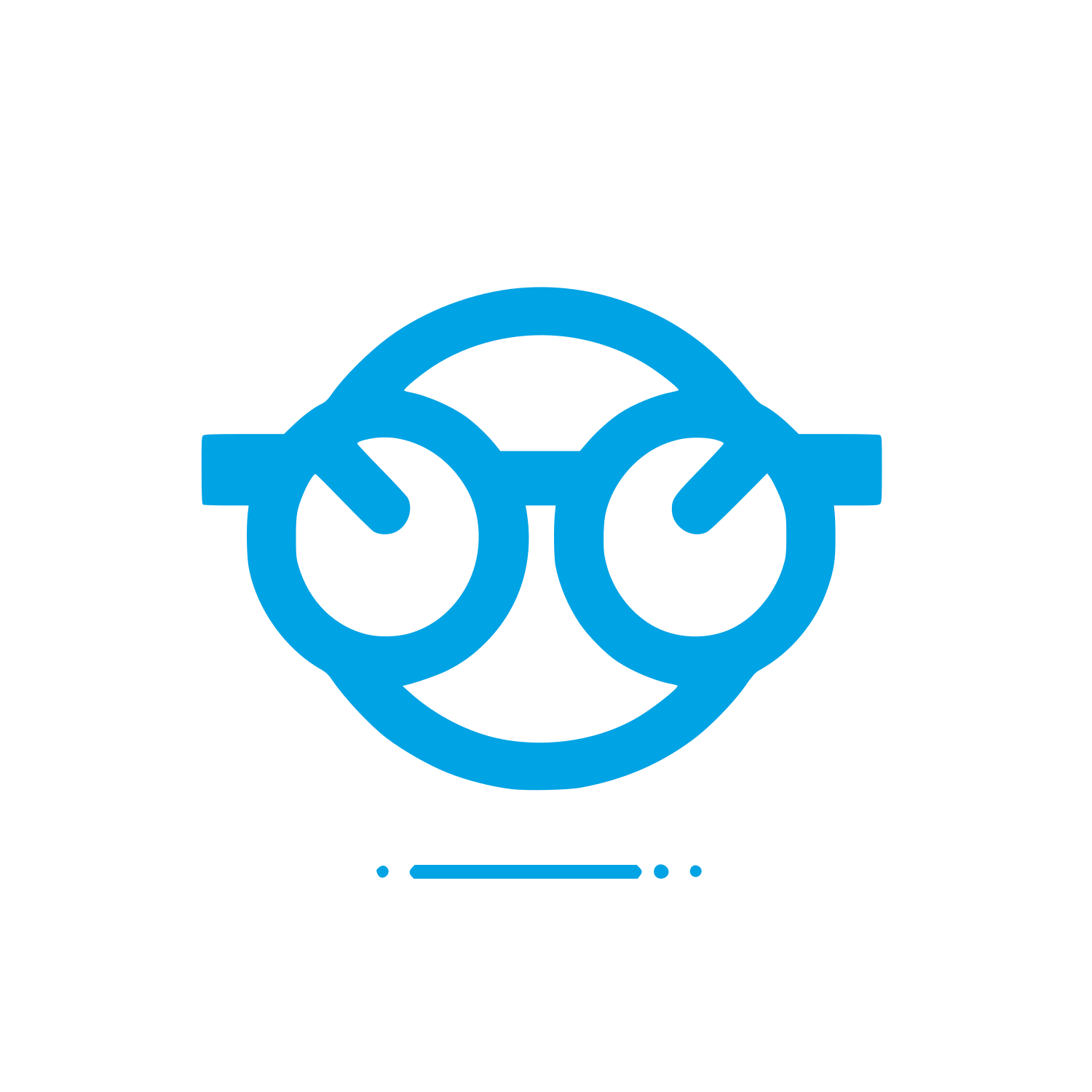 Glasses Logo #00a3e4