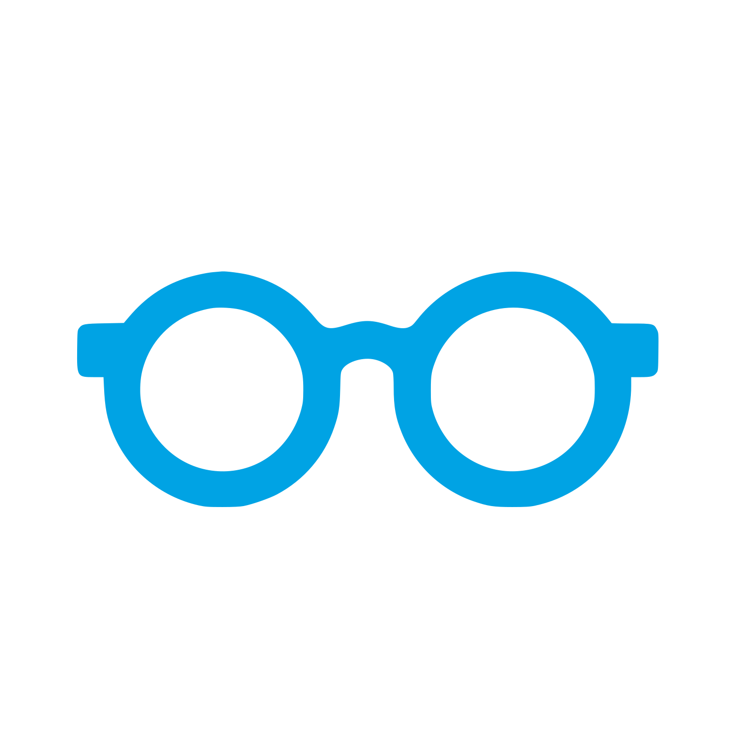 Spectacles Logo Design #00a3e4