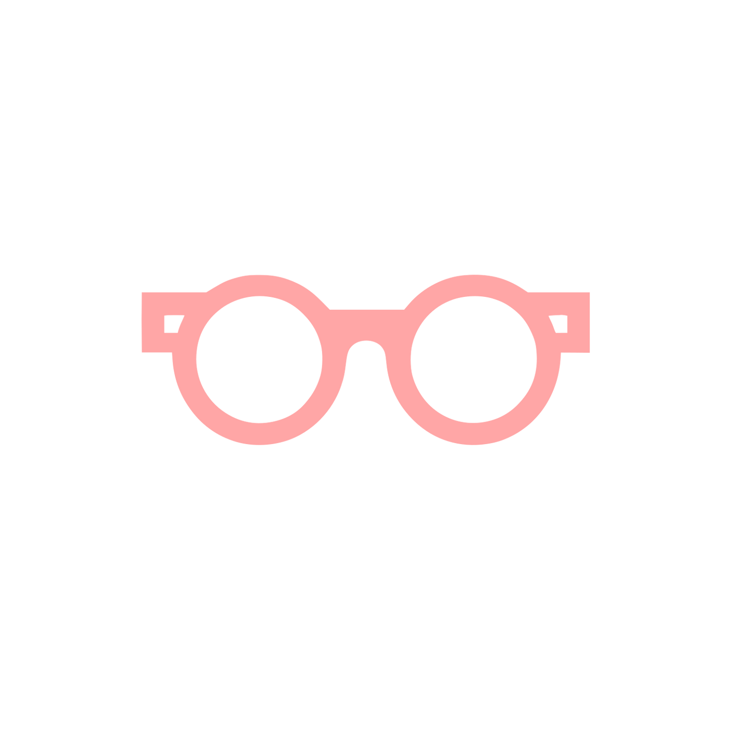 Black Glasses Logo #ffa6a6