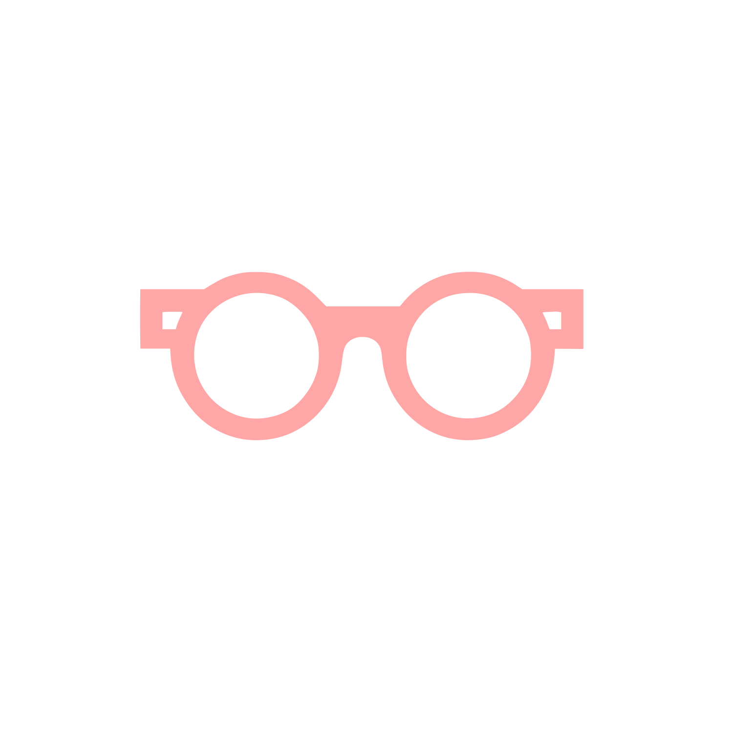 Black Glasses Logo #ffa6a6