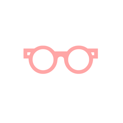 Black Glasses Logo #ffa6a6