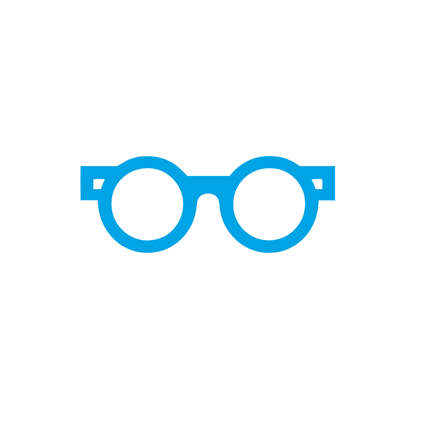 Black Glasses Logo #00a3e4