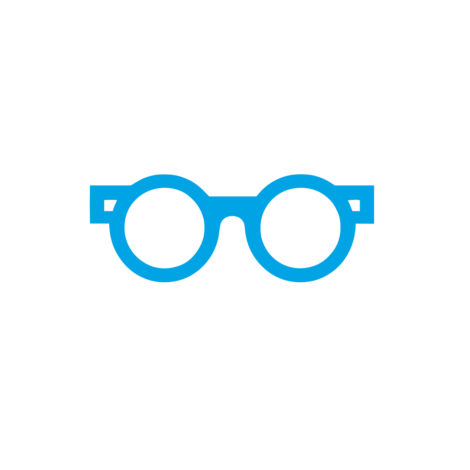Black Glasses Logo #00a3e4