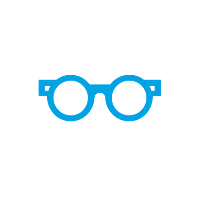 Black Glasses Logo #00a3e4