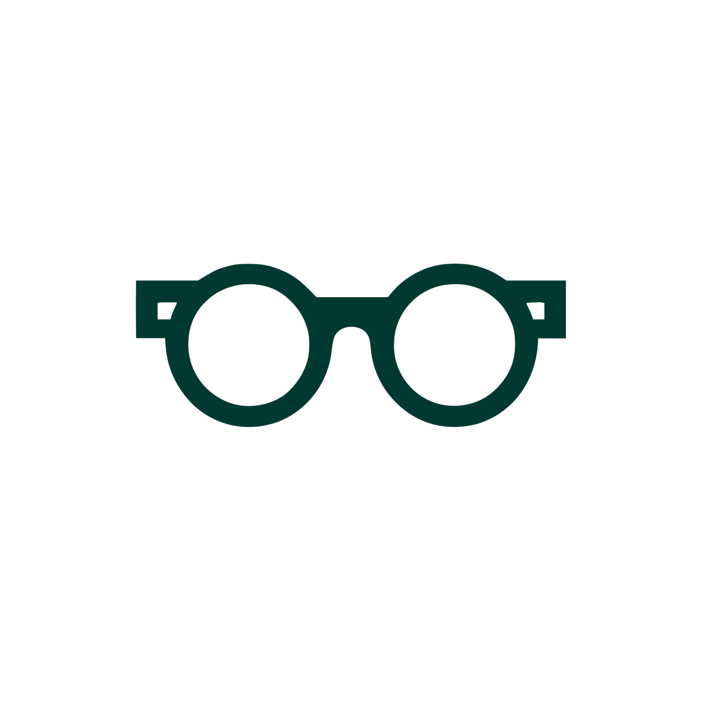 Black Glasses Logo #003932