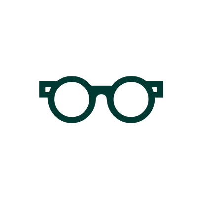 Black Glasses Logo #003932