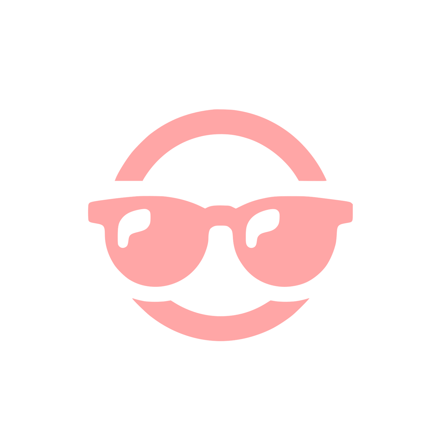 Bold Sunglasses Logo #ffa6a6