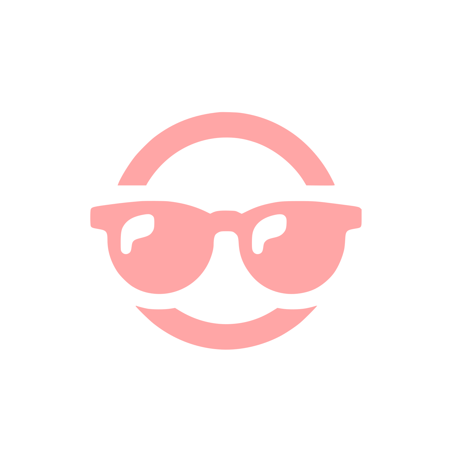 Bold Sunglasses Logo #ffa6a6