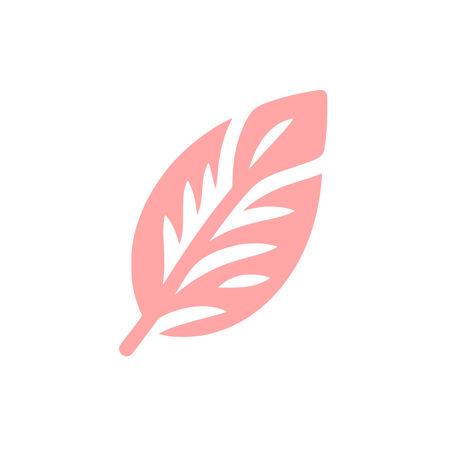 Simplistic Feather Logo #ffa6a6