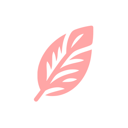 Simplistic Feather Logo #ffa6a6