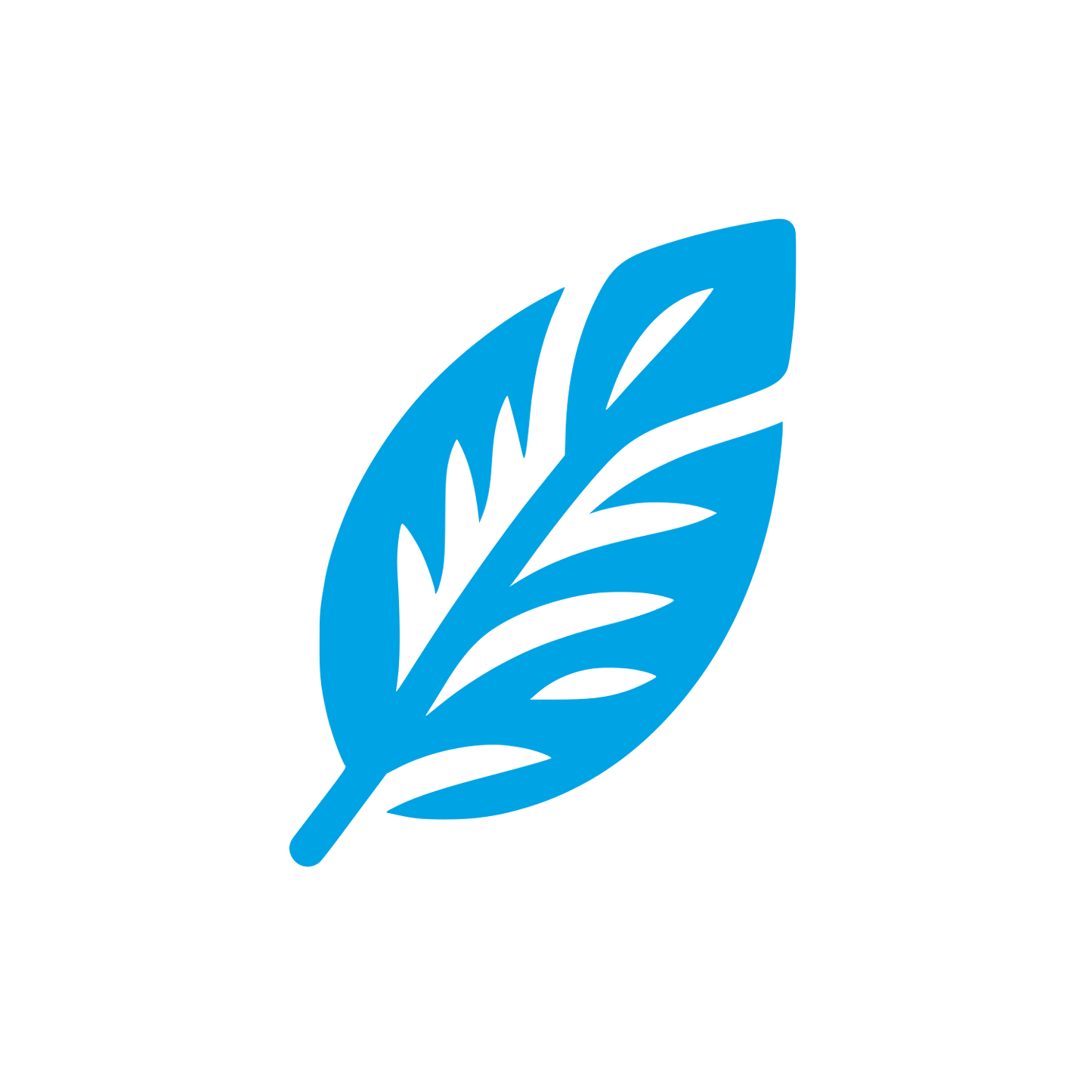 Simplistic Feather Logo #00a3e4