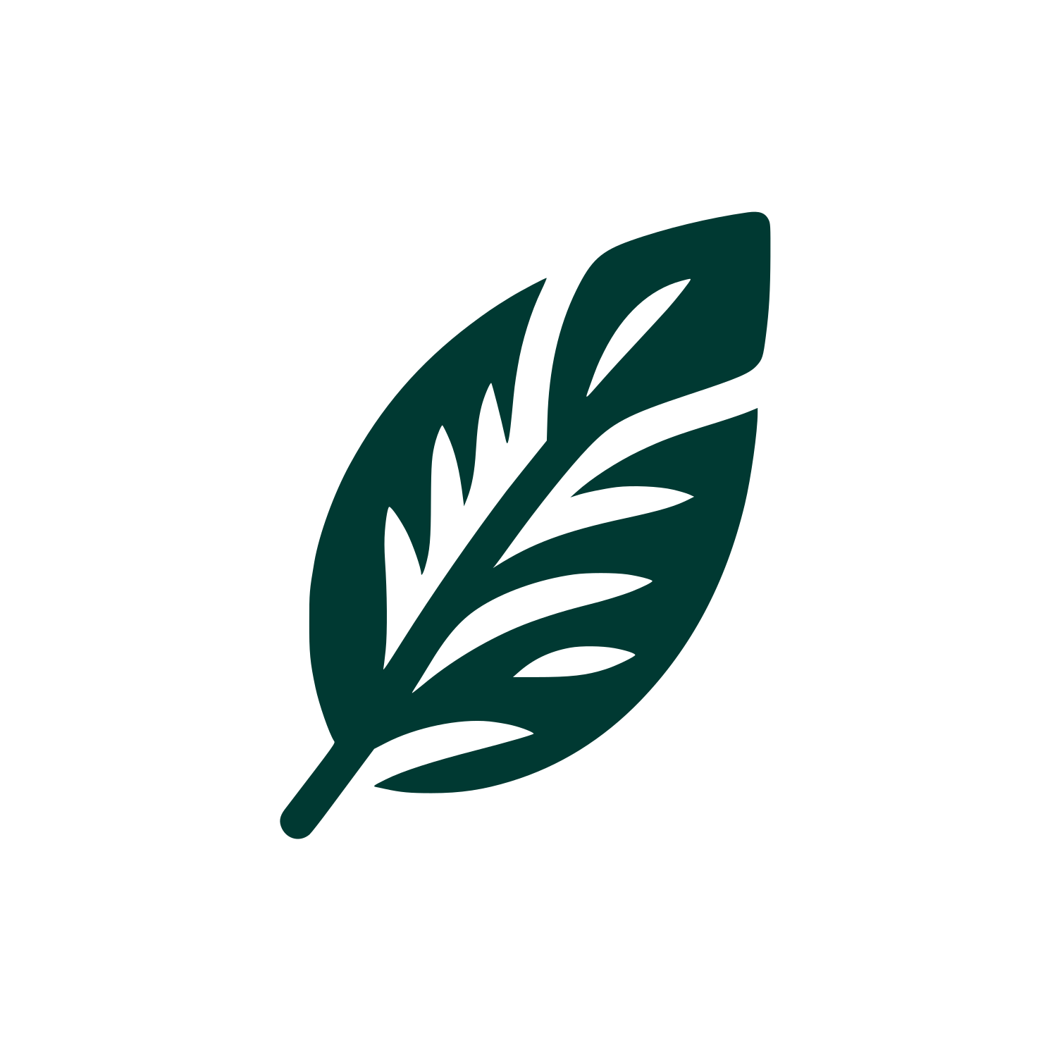 Simplistic Feather Logo #003932