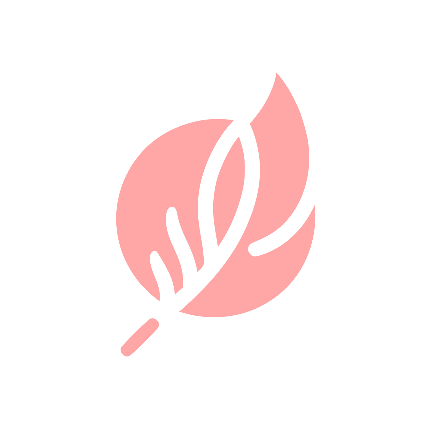 Black Leaf Logo #ffa6a6