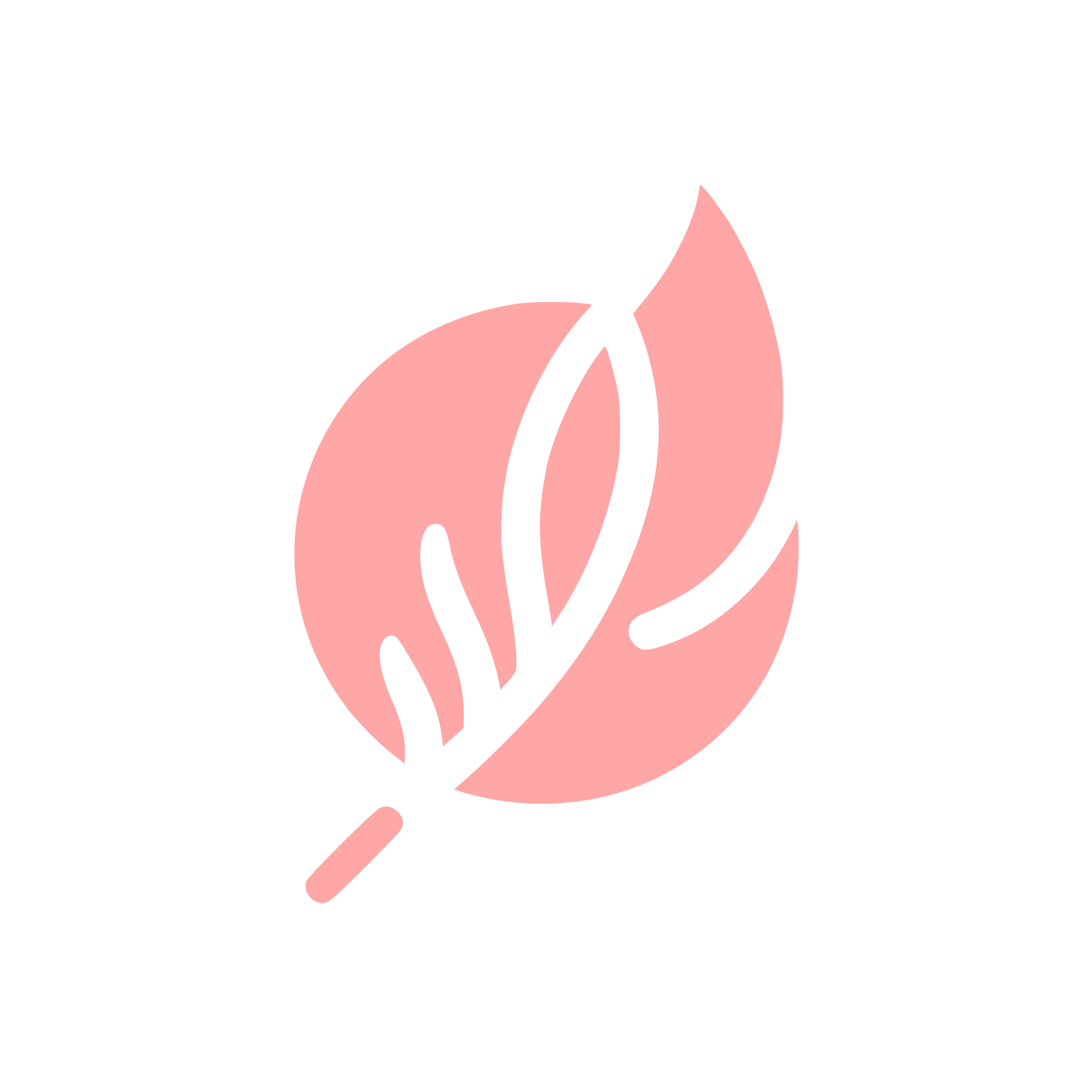 Black Leaf Logo #ffa6a6