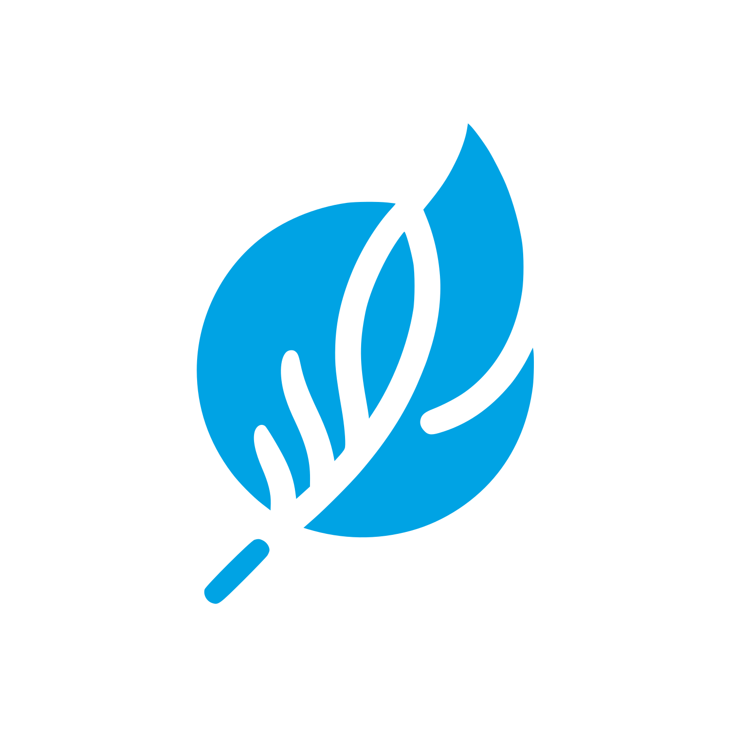 Black Leaf Logo #00a3e4