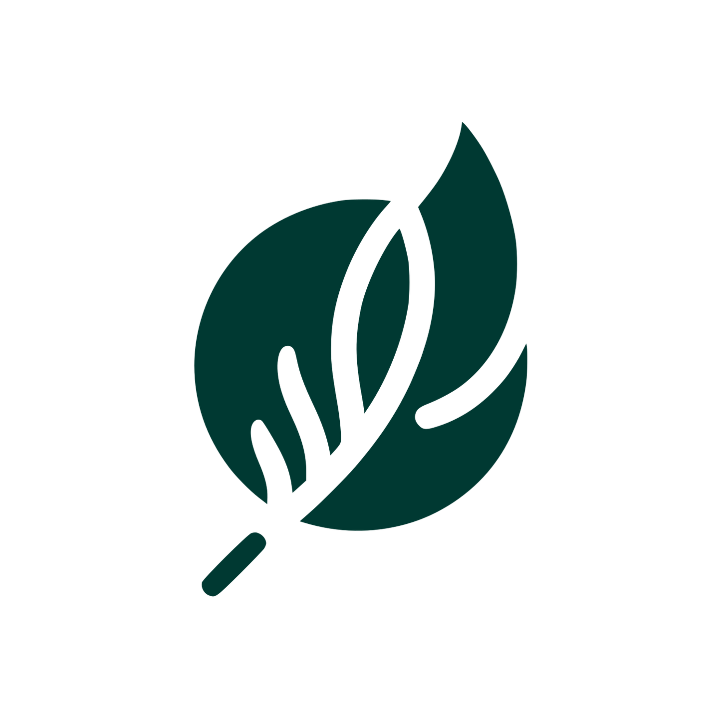 Black Leaf Logo #003932