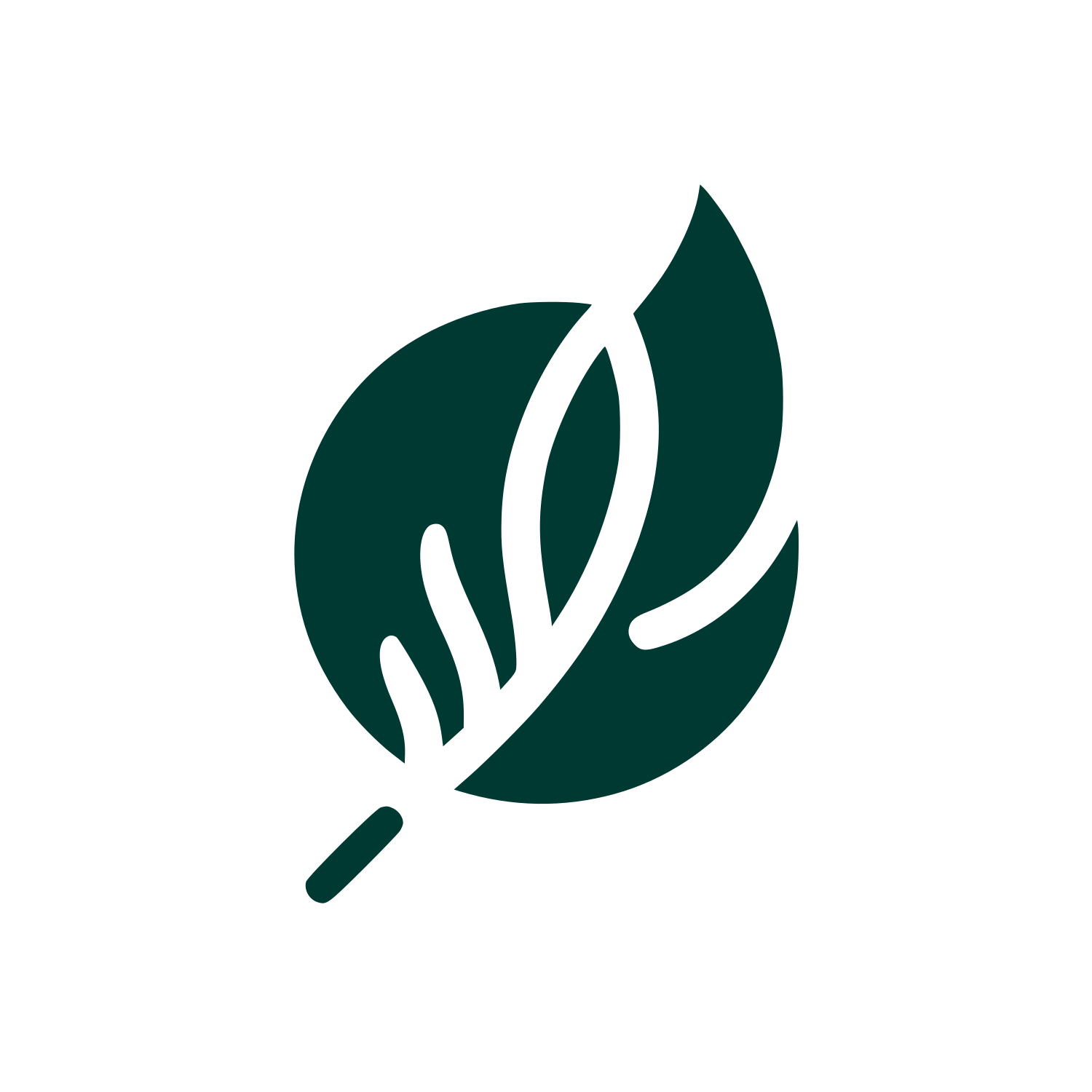 Black Leaf Logo #003932