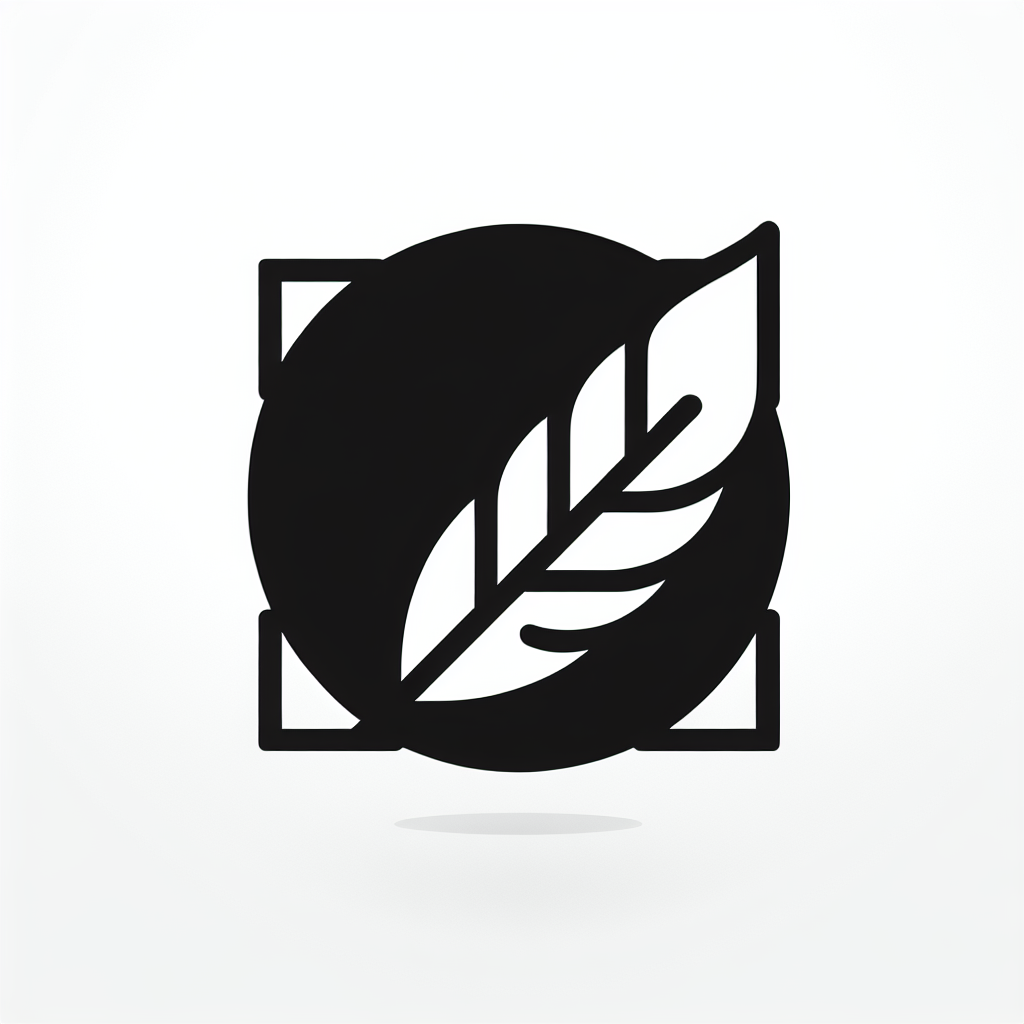 Circle in Square Leaf Logo