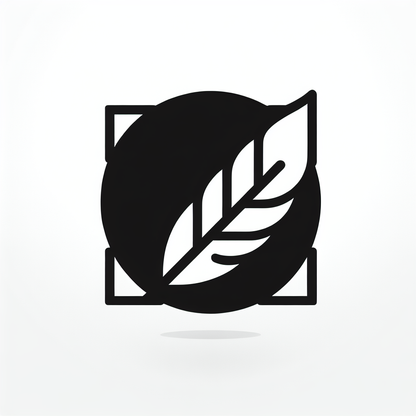 Circle in Square Leaf Logo