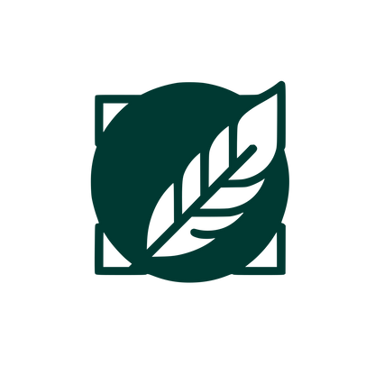 Circle in Square Leaf Logo #003932