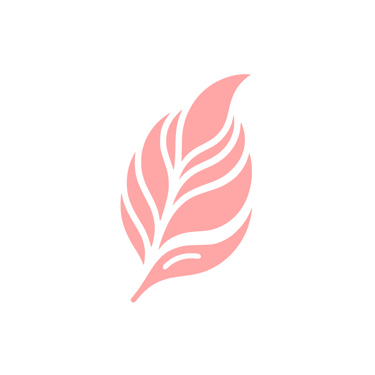 Leaf Silhouette Logo #ffa6a6