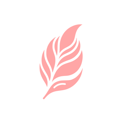 Leaf Silhouette Logo #ffa6a6