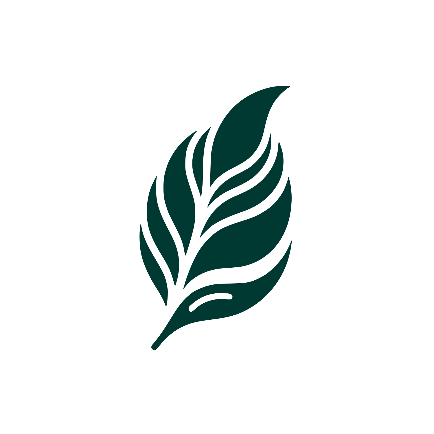 Leaf Silhouette Logo #003932