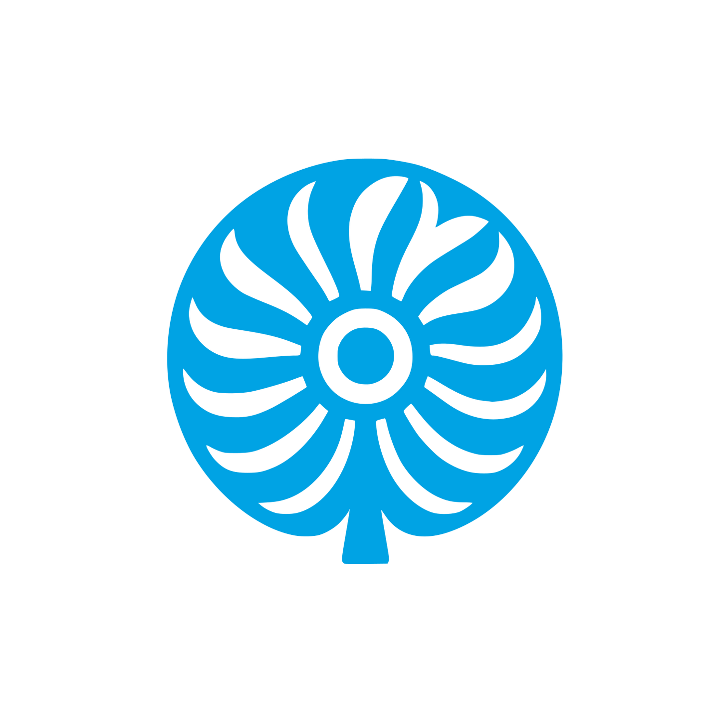Abstract Fan Logo #00a3e4