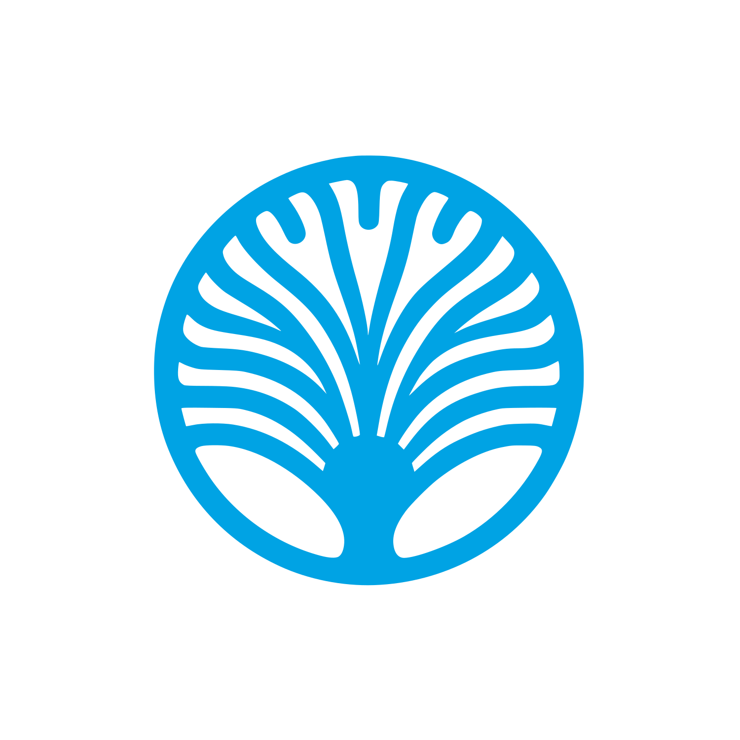 Abstract Shell Logo #00a3e4
