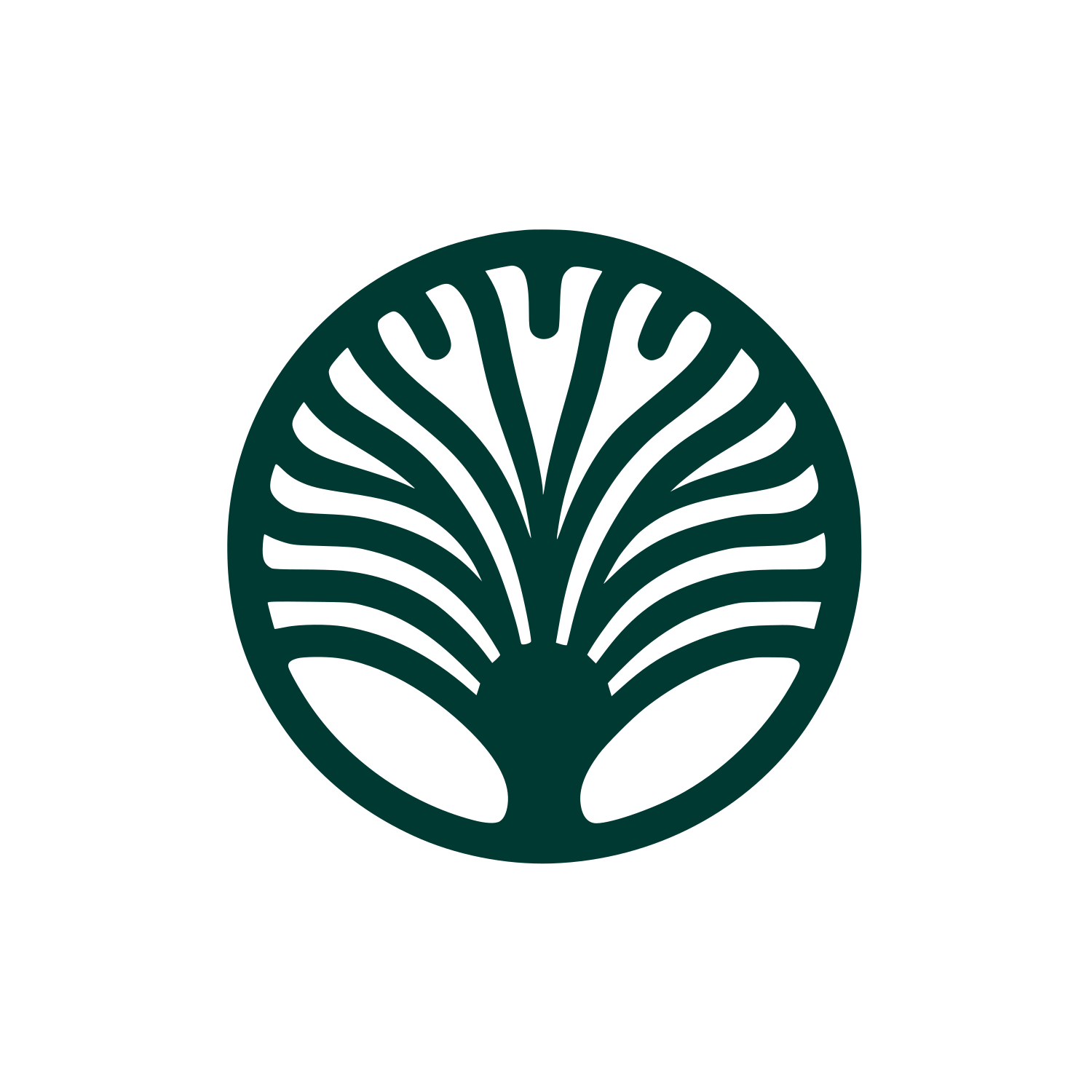 Abstract Shell Logo #003932