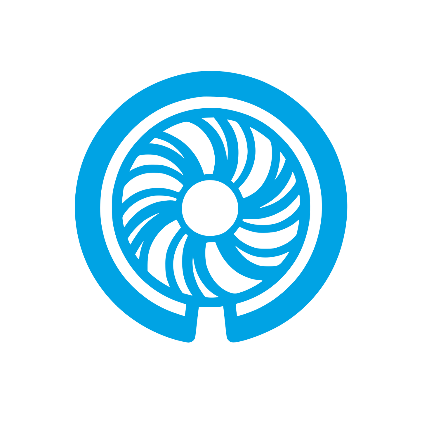 Fan Turbine Logo #00a3e4
