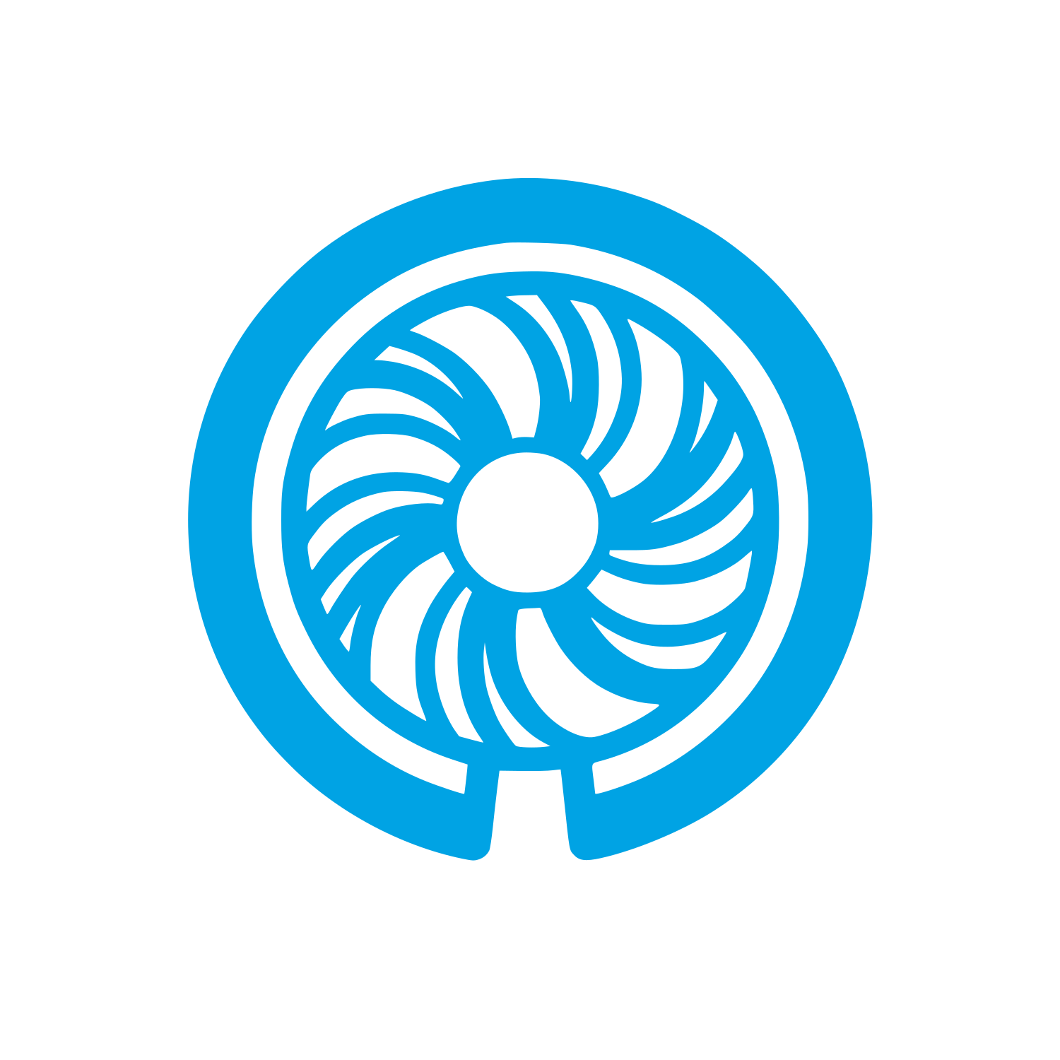 Fan Turbine Logo #00a3e4