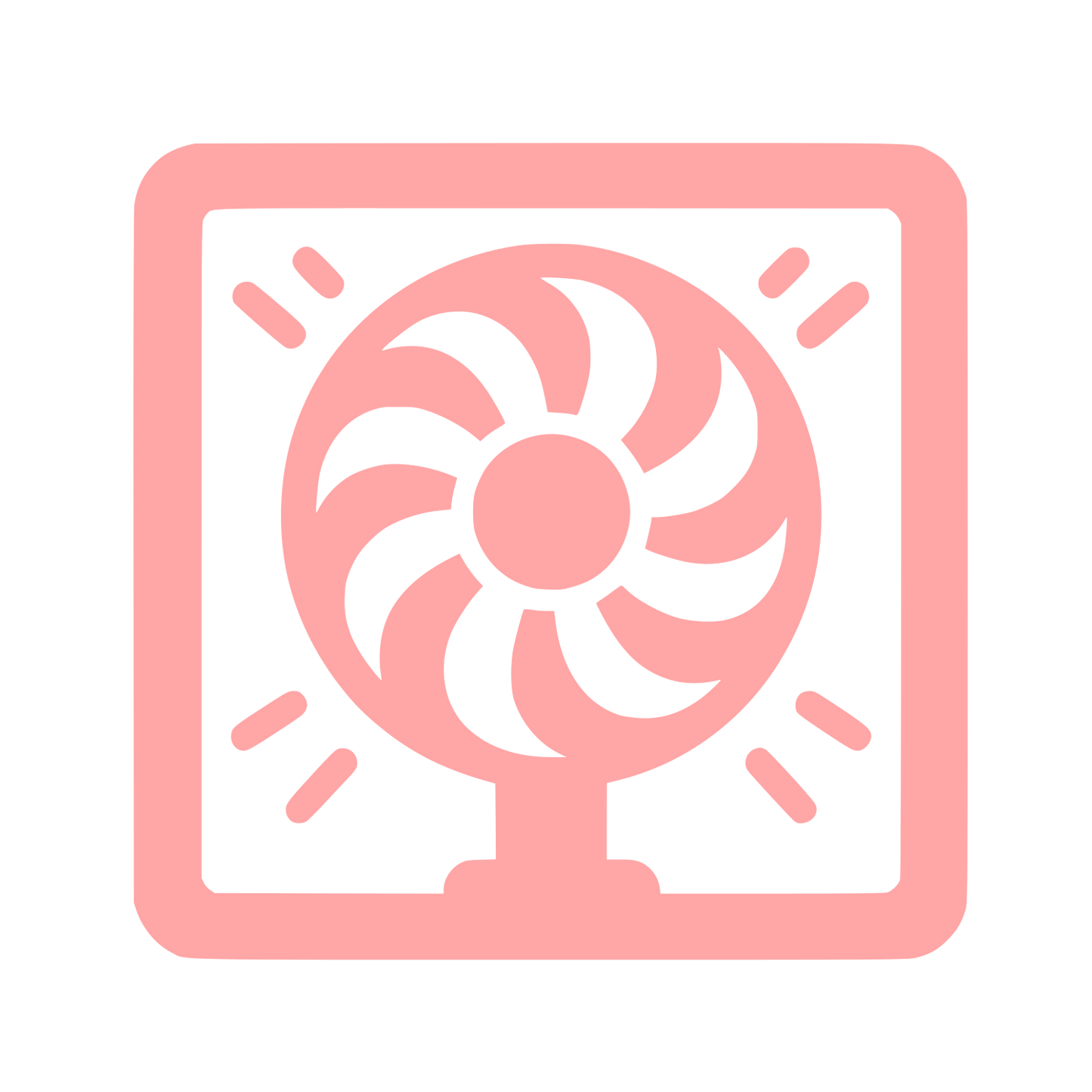 Desk Fan Logo #ffa6a6