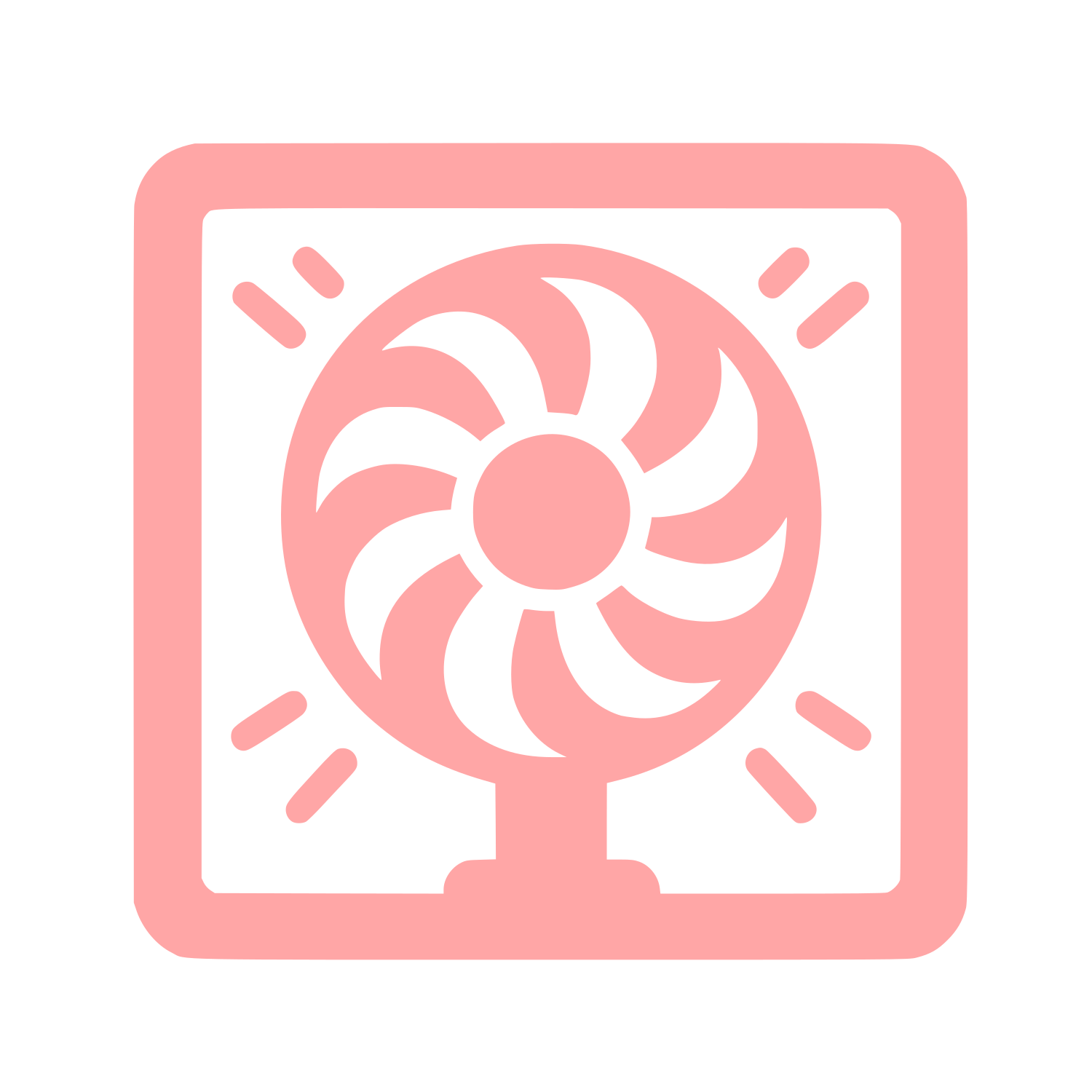 Desk Fan Logo #ffa6a6
