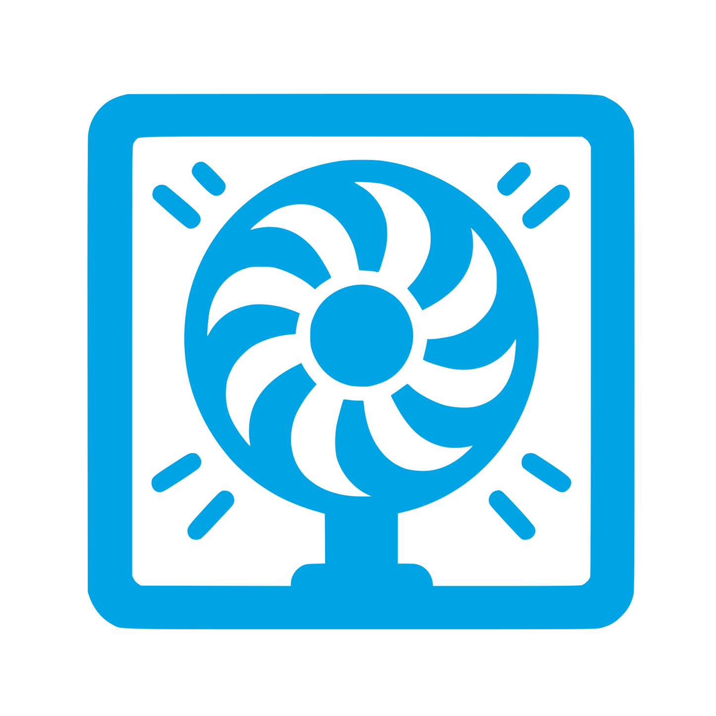 Desk Fan Logo #00a3e4