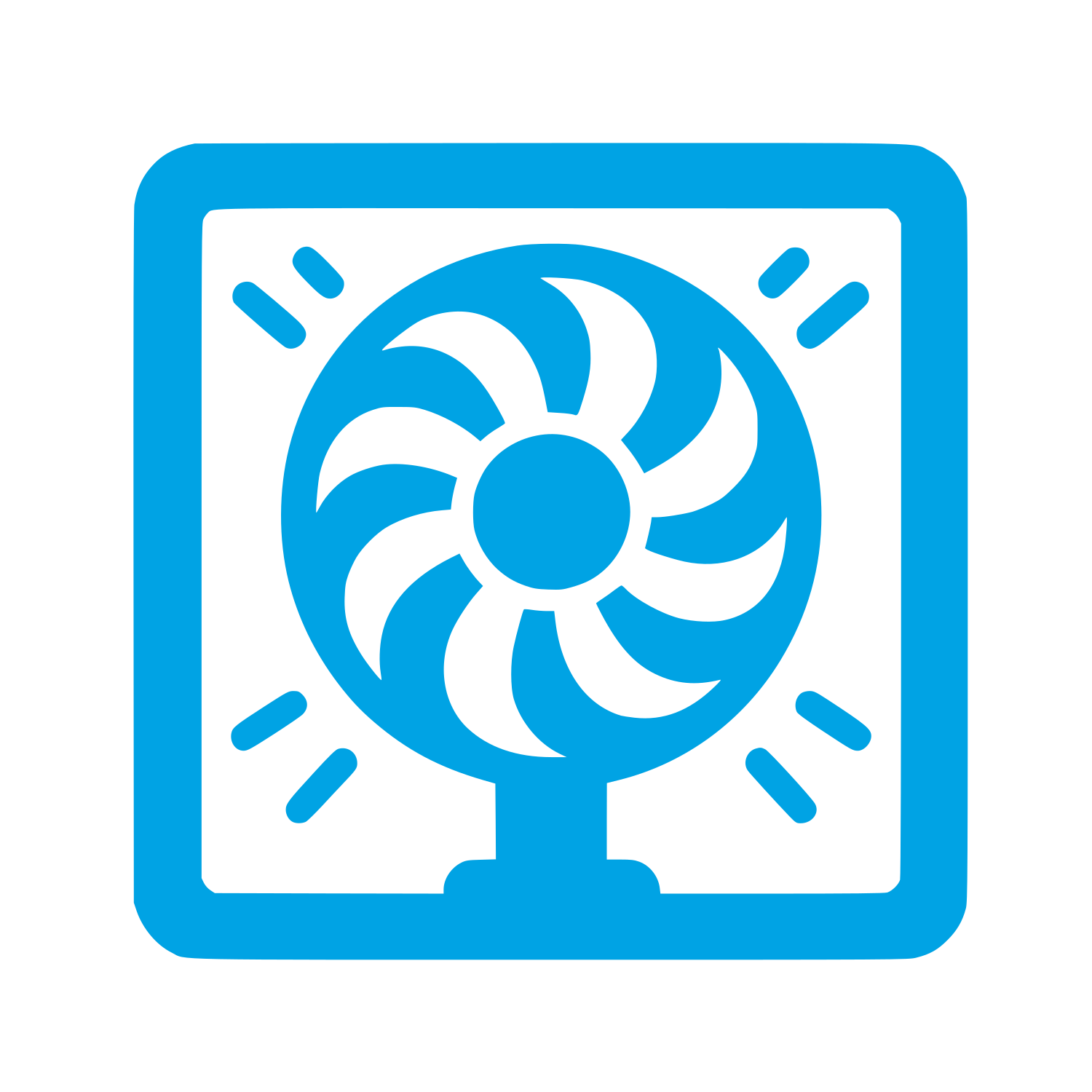 Desk Fan Logo #00a3e4