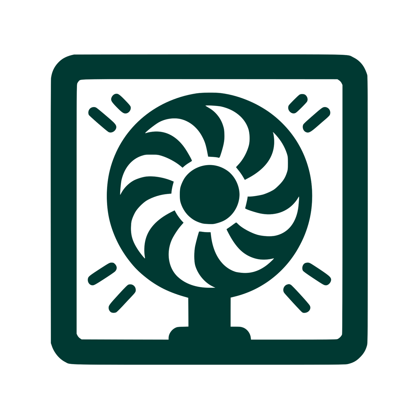 Desk Fan Logo #003932