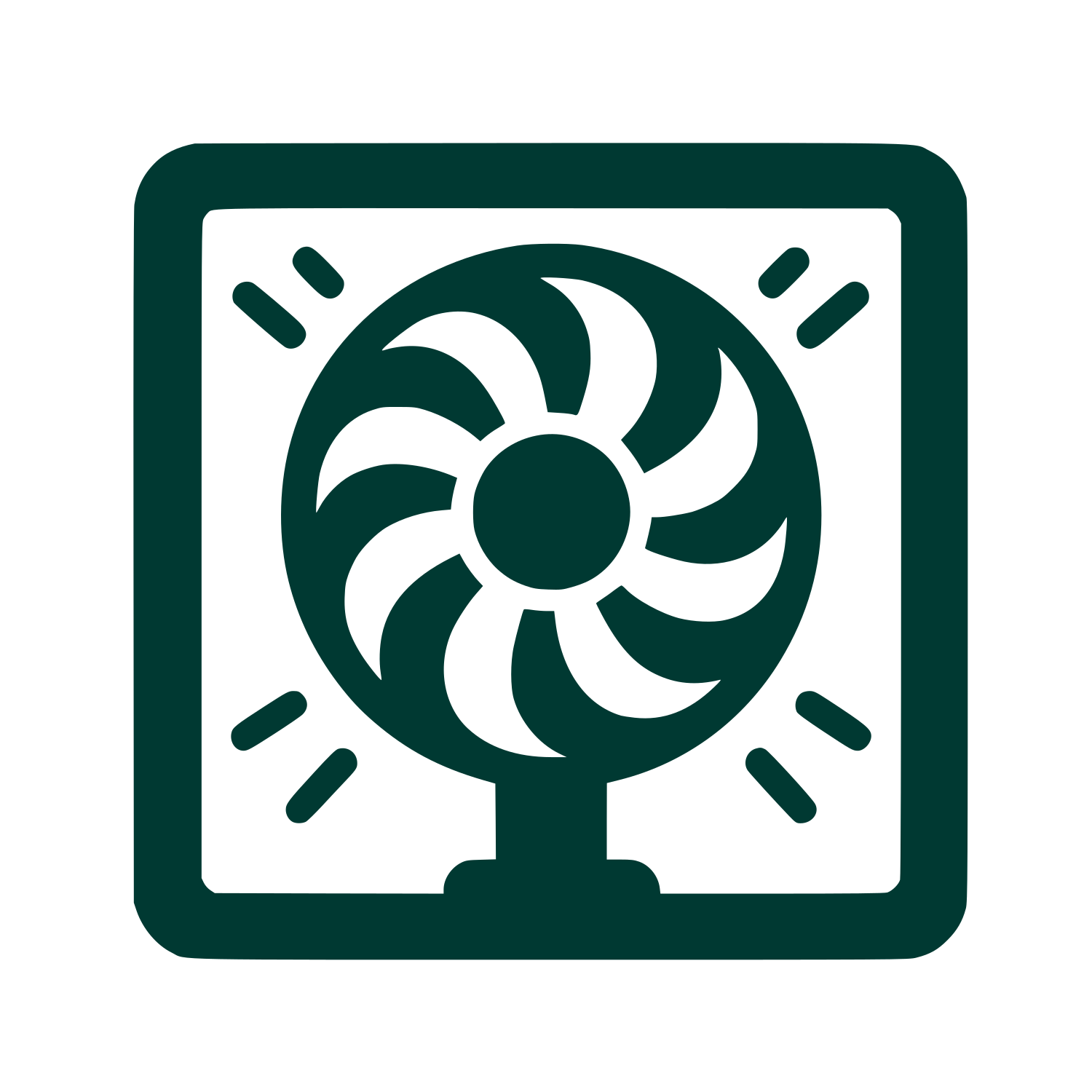 Desk Fan Logo #003932