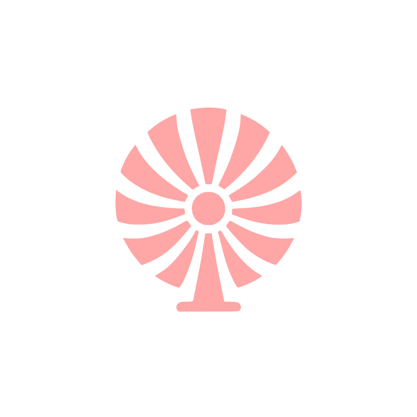 Circular Fan Logo #ffa6a6