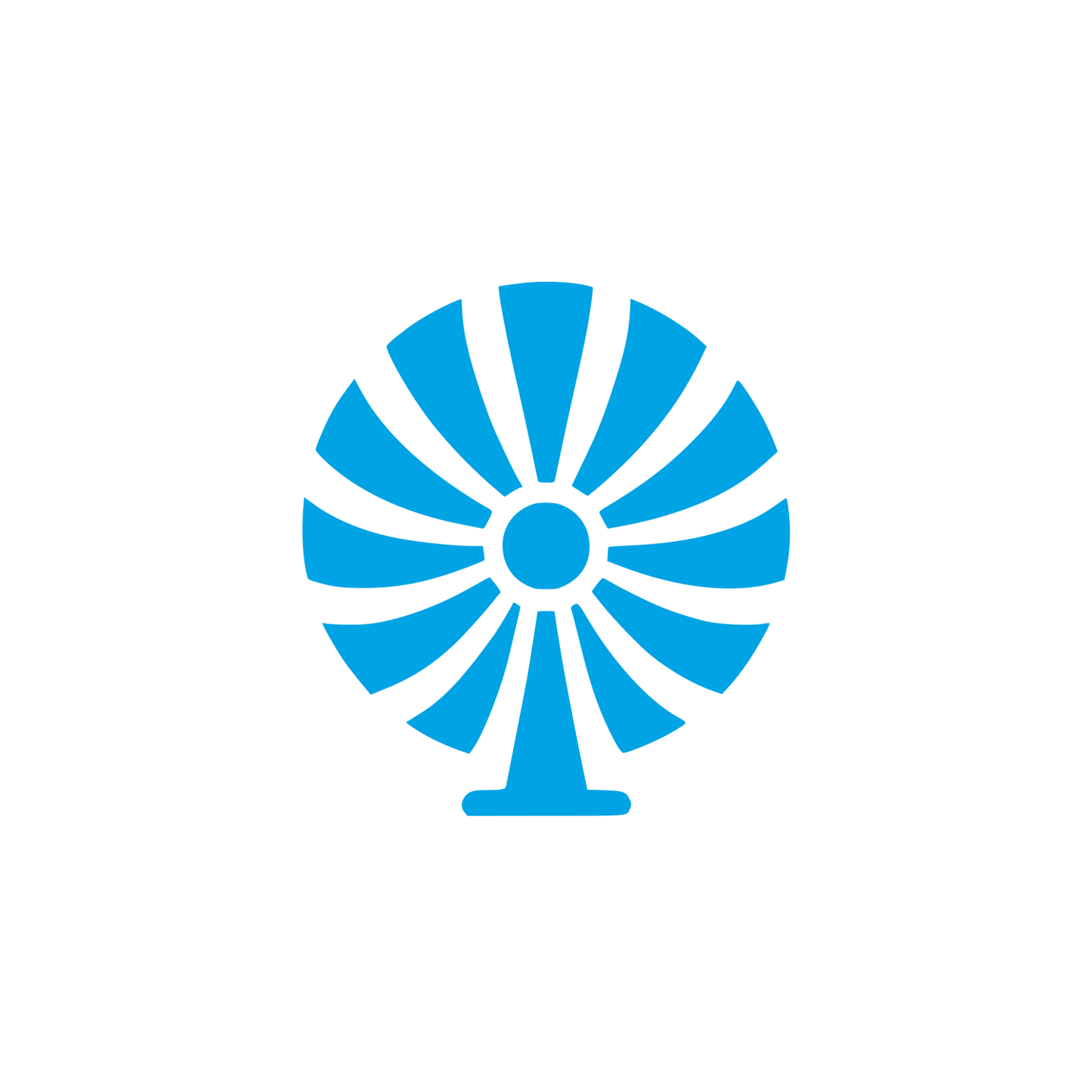 Circular Fan Logo #00a3e4