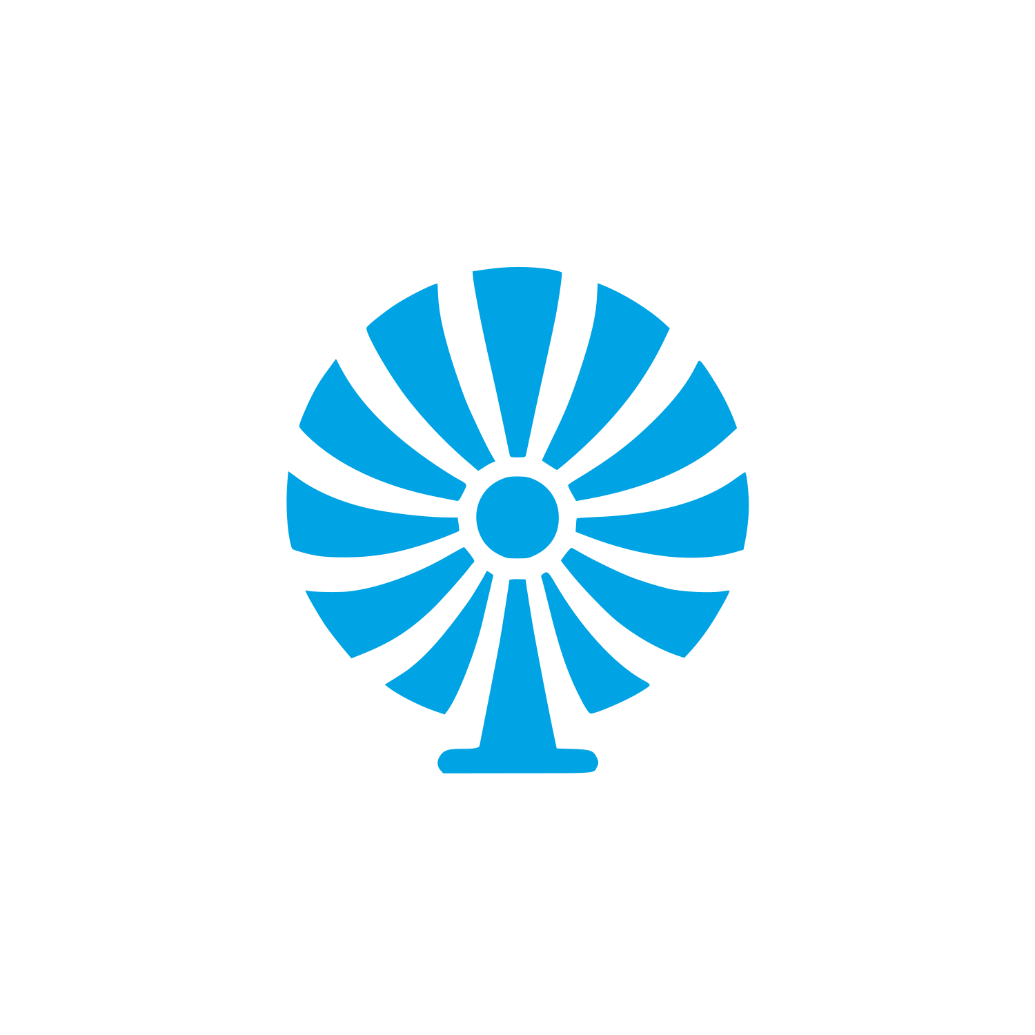 Circular Fan Logo #00a3e4