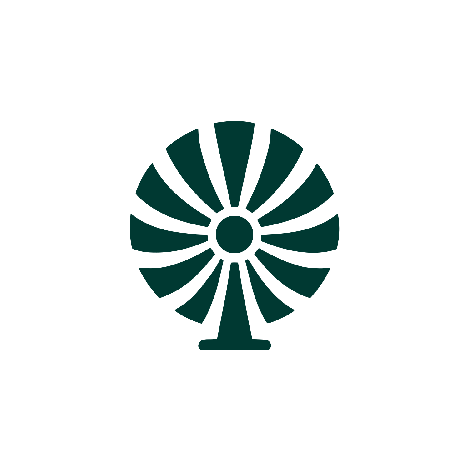 Circular Fan Logo #003932