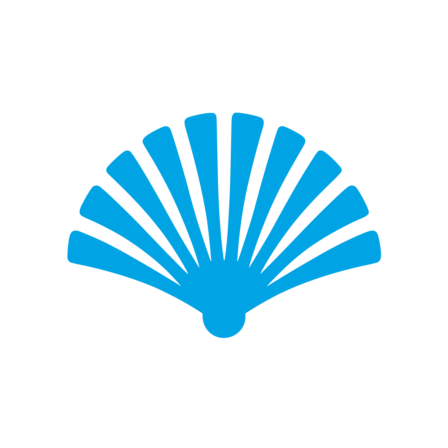Scallop Shell Logo #00a3e4
