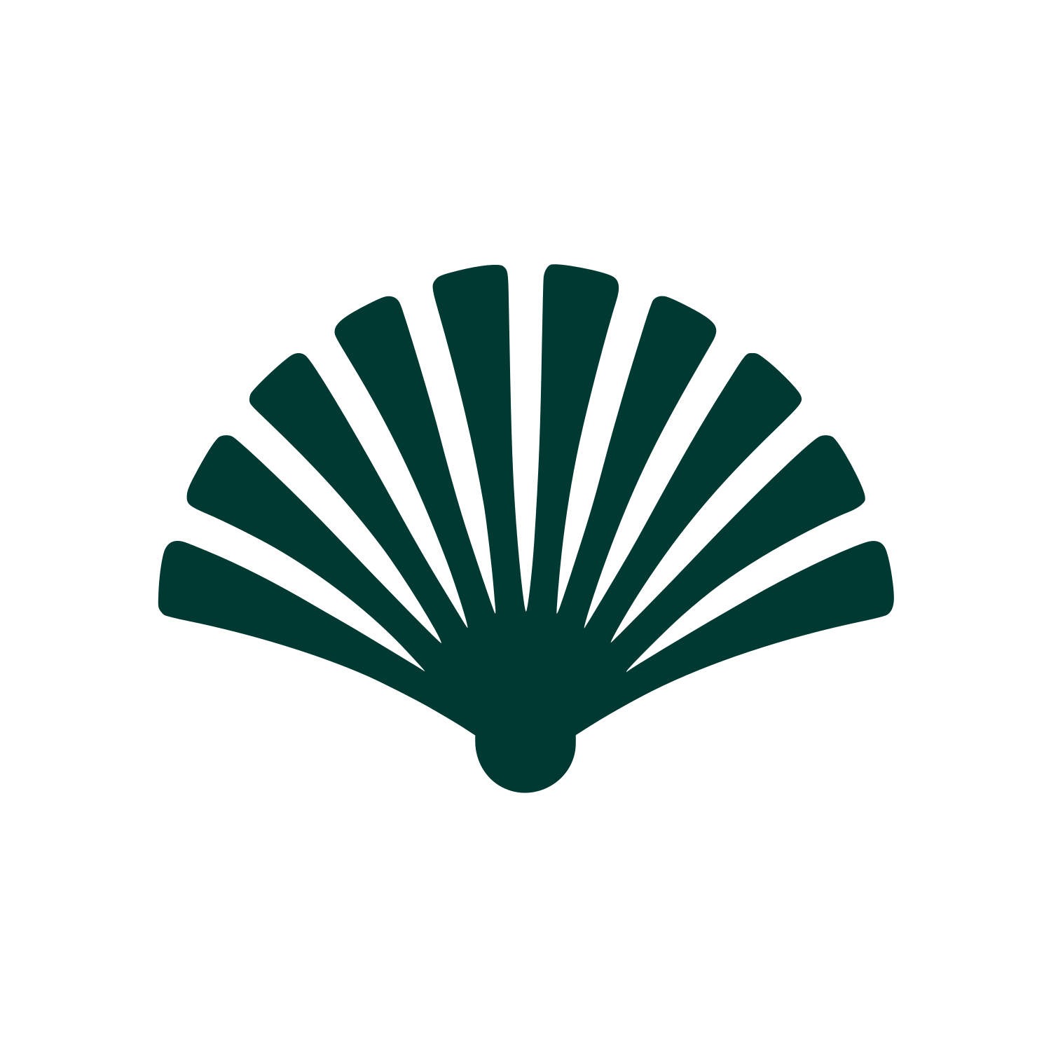Scallop Shell Logo #003932