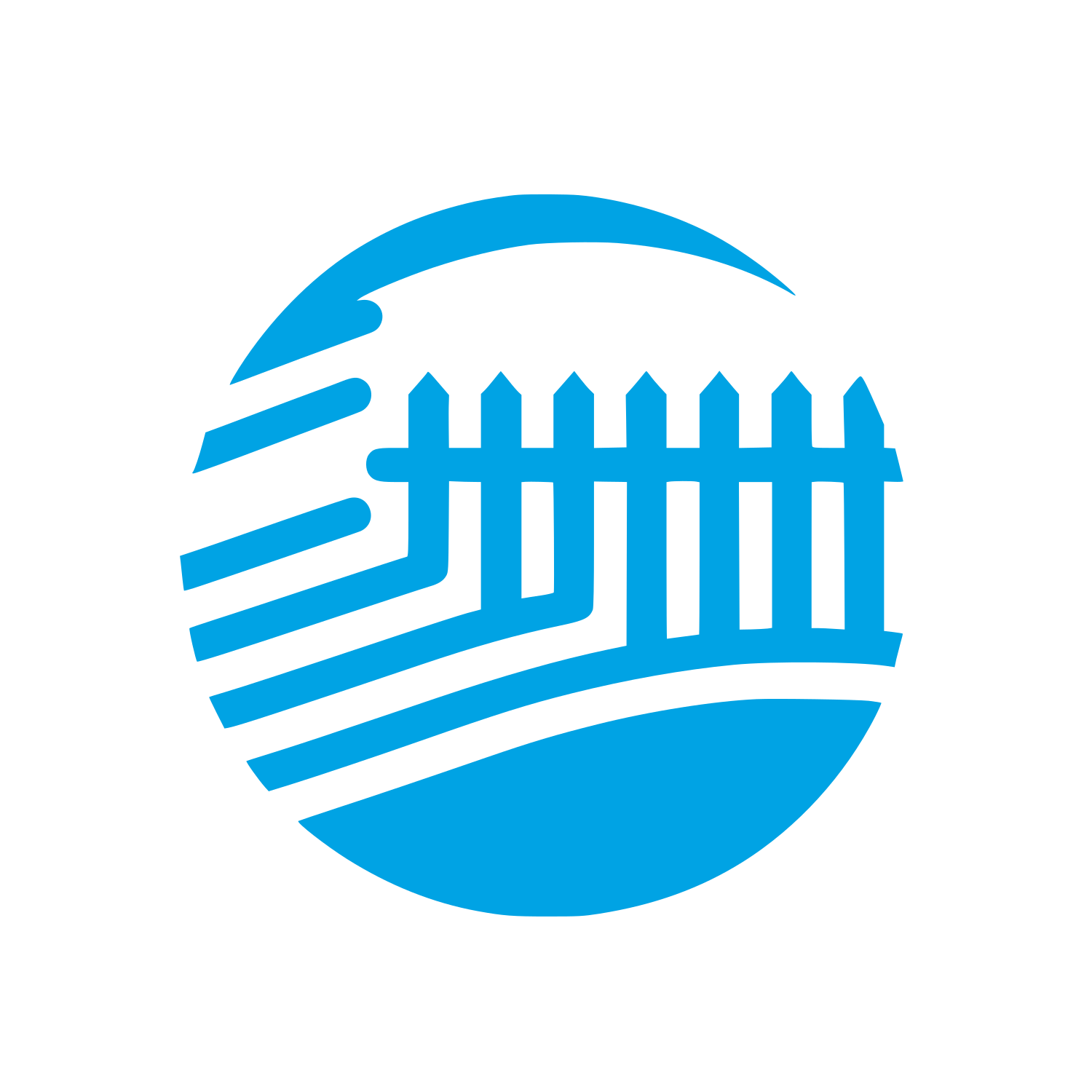 Wind Fence Logo #00a3e4